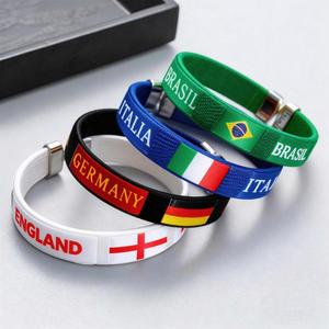 Wholesale Best-selling New 2026 National Team Bracelet Football Fan Wristband Accessories Souvenirs Wire Woven - Product Image 2