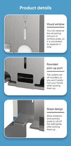 AOLQ ticari duvara monte temizlik peçeteleri & Tampon kadınsı hijyen dağıtıcılar <span class=keywords><strong>s</strong></span>ıhhi ped dağıtıcı okul için - Product Image 6