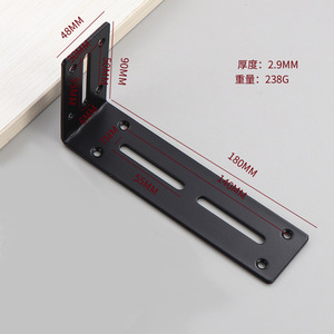 Support d'étagère réglable à 90 degrés en acier épaissi, design triangulaire, noir et blanc, style moderne et simple, facile à installer - Product Image 2