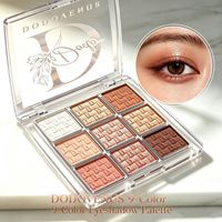 Palette de maquillage contour transfrontalière, palette de fards à paupières longue tenue, anti-bavures, application facile, pour un look smoky parfait, neuf teintes