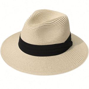 Custom Logo Summer Panama Sombrero <b>Straw</b> <b>Hat</b> Wide Brim Roll-up for Men and Women. for Beach Sun Travel Fishing Sports Cycling - Product Image 5