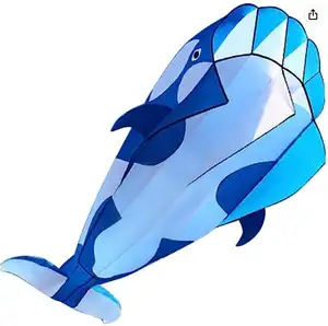 Mavi renk balina şekli uçurtma ve şişme balina uçurtma