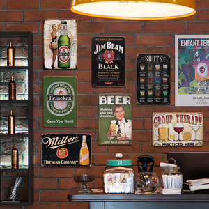 INEED Tùy Chỉnh Trang Trí In Ấn Nổi Cổ Điển <span class=keywords><strong>Retro</strong></span> Áp phích Làm Kim Loại Tin Dấu Hiệu Nhân Vật - Product Image 6