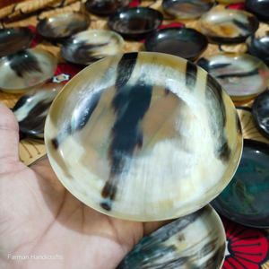 จานเสิร์ฟทำจากเขาควายธรรมชาติ งานแฮนด์เมด ของตกแต่งบนโต๊ะอาหาร ราคาถูก - Product Image 1