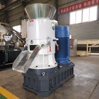 Machine à granulés à matrice plate haute productivité avec moteur 55KW et une production de 700-800kg/h pour biomasse, sciure de bois, paille, coques de riz, herbe