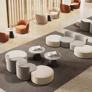 Meubles de maison de célébrités d'Internet de style moderne <span class=keywords><strong>chaise</strong></span> élégante de lobby d'hôtel pour la réunion de loisirs négociant la combinaison de salon - Product Image 3