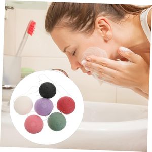 Éponge nettoyante visage en charbon de bambou naturel de haute qualité, outil de nettoyage corporel doux, éponge de bain, brosses de bain, éponges exfoliantes - Product Image 4