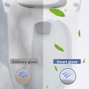 Inodoro Moderno <span class=keywords><strong>de</strong></span> Cerámica Blanca <span class=keywords><strong>de</strong></span> Lujo <span class=keywords><strong>de</strong></span> Una Pieza <span class=keywords><strong>con</strong></span> Doble Descarga y Sifón <span class=keywords><strong>de</strong></span> <span class=keywords><strong>Chorro</strong></span>, Montado en el Suelo para Villas, Hospitales y Baños - Product Image 5