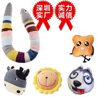 Coussin en peluche Kawaii, conception personnalisée ODM avec logo brodé, peluche douce, coussin de chambre en gros pour l'aménagement quotidien de la maison et la décoration de canapé