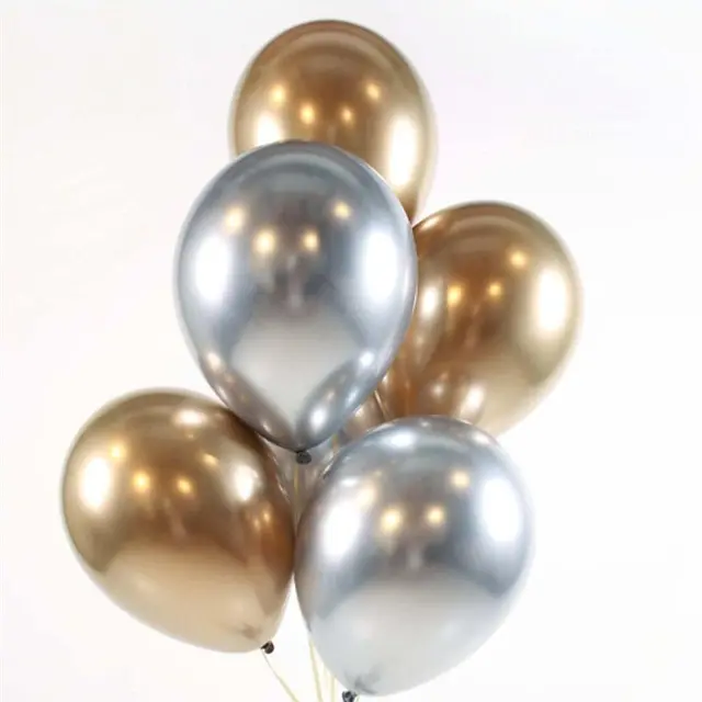 Bóng Bay Nhà Cung Cấp 50 Cái Màu Hỗn Hợp Trong Một Túi Bóng Bay 12 ''Latex Vòng Baloon Birthday Party Balloons Kim Loại