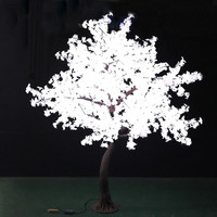 300cm RGB LED Érable Éclairage Haute Simulation Artificielle Automne Feuilles D'érable Arbre Jardin De Noël Festive Lampe Décorative