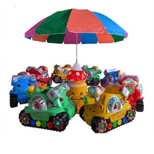 Outdoor Carousel Children's Riding Amusement Equipment 6-Person Rotating Non-Inflatable Aircraft Track Train Swing Machine - Product Image 5