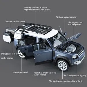 Modellino Auto Sportiva Fuoristrada in <span class=keywords><strong>Scala</strong></span> <span class=keywords><strong>1</strong></span>:<span class=keywords><strong>18</strong></span> in Lega di Zinco Pressofusa con Funzioni di Apertura Porte, Suono e Luci, Funzionamento a Batteria, Giocattolo per Bambini - Product Image 6