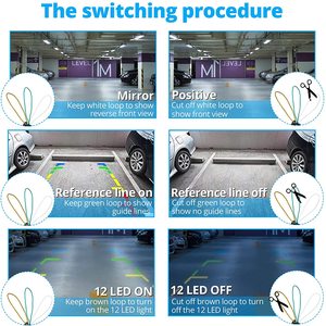 Cámara de Visión Trasera para Auto CCD, 12 LED, Visión Nocturna, Impermeable, HD, Cámara de Reversa 150 °   Ángulo de Visión Amplio para Autos Universales, SUV y Camionetas - Product Image 6