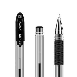 Deli Xscrol Gel Pen 0.5mm Needle Tip Black Ink Student Office Writing Pen - Product Image 3