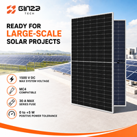 Panneaux solaires bifaciaux de type N de 590 W, double vitrage, 144 demi-cellules monocristallines, module photovoltaïque pour système solaire commercial sur toiture
