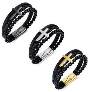 Fashion Jewelry <b>Bracelet</b> Bangle For Women Fine Jewelry <b>Bracelet</b> Bangle Stainless Steel Jewelry <b>Bracelet</b> Jewellery <b>Leather</b> Cross - Product Image 1
