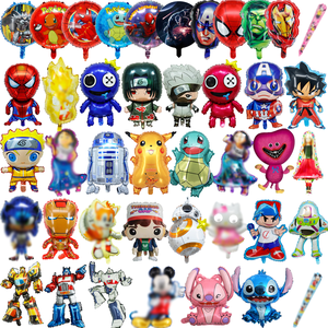 ลูกบอลฟอยล์ฮีเลียมรูปซูเปอร์ฮีโร่สำหรับแมวเจ้าหญิงเม่นตัวการ์ตูนสไปเดอร์แมนมาริโอดีไซน์ใหม่ - Product Image 1