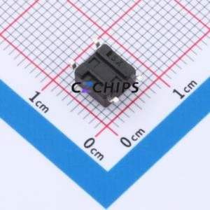 TS110416045 Tactile Switch SMD-4P,6x6mm Switch Single Pole Single Throw Round Button 1.6N 4.5mm - Product Image 2