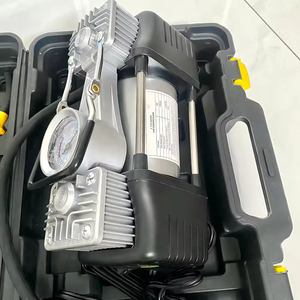 Kit de réparation de pneus portable en métal 12V - Mini <span class=keywords><strong>compresseur</strong></span> d'air avec manomètre numérique et outils de réparation pour les urgences automobiles - Product Image 6