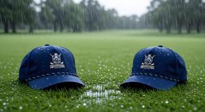 Gorra de golf vintage con orificios cortados a láser y logotipo bordado/de goma de club de campo, visera curva, estilo clásico para deportes al aire libre - Product Image 4
