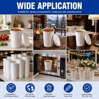 Gobelets à soupe premium de 32 oz avec parois renforcées pour boissons épaisses, crème glacée et emballages de repas multi-composants