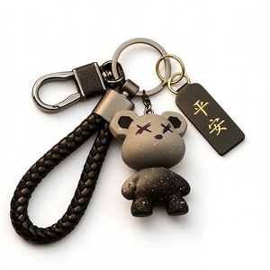 Llavero de Silicona Duradero de Primera Calidad al por Mayor, Diseño de Oso de Peluche, Parejas de Animales, Lindo Diseño de Dibujos Animados, Llavero de Plástico, Pequeño Regalo para Adolescentes - Product Image 1