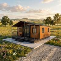 Maison conteneur pliable et extensible de 20 pieds à 2 chambres pour adultes - Villa mobile/bureau avec espace de travail à domicile et atelier