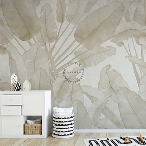 Morbidi <span class=keywords><strong>alberi</strong></span> tropicali beige e foglie peeling <span class=keywords><strong>carta</strong></span> da <span class=keywords><strong>parati</strong></span> decorazione per la casa 3d - Product Image 3