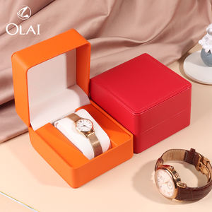 최저가 도매 심플한 PU 시계 주얼리 보관 케이스 내구성 좋은 싱글 시계 박스 - Product Image 2