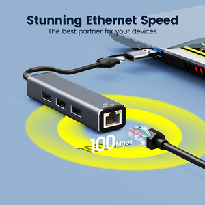 Bộ Chuyển Đổi USB Sang <span class=keywords><strong>RJ45</strong></span> <span class=keywords><strong>Ethernet</strong></span> Bộ Chia USB OTG USB 3.0 <span class=keywords><strong>Hub</strong></span> <span class=keywords><strong>4</strong></span> Trong 1 Type C Cho Macbook Dell Laptop - Product Image 6