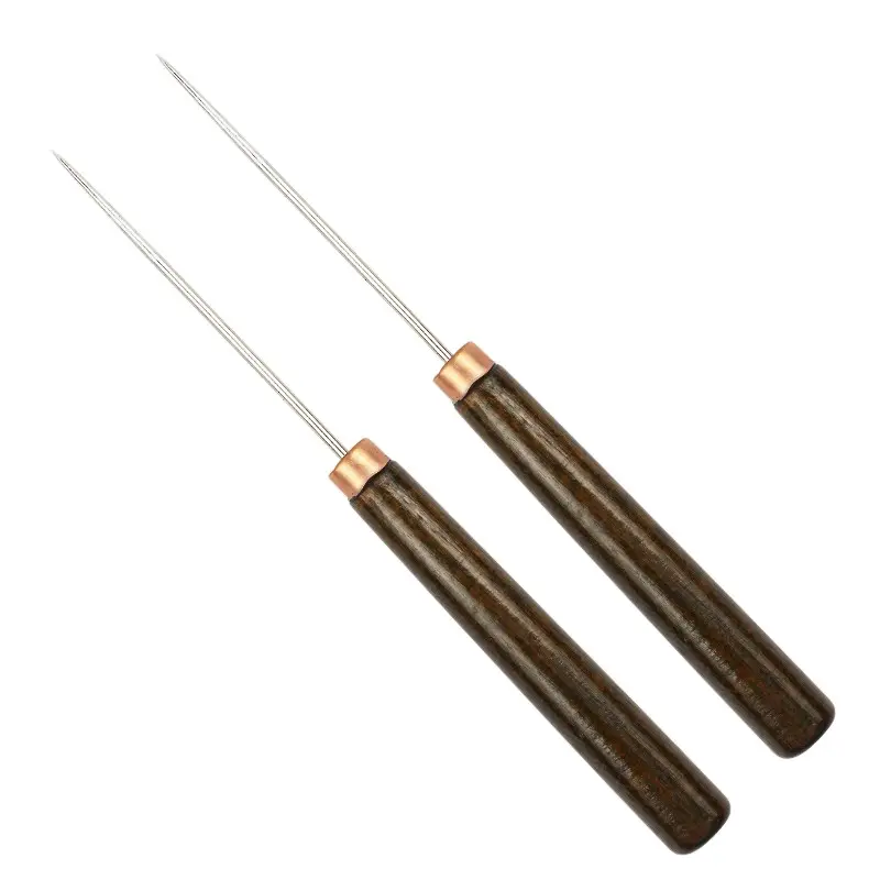 Wholesale Tongwood Handle Long Sewing Tip Awl158mm Leather Handcraft Tools with Premium Quality Leather