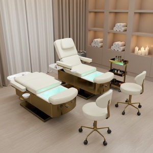 KISEN Three Functions Electric Shampoo <b>Bed</b> Beauty Salon Multi-functional Furniture Pedicure Chair Beauty <b>Bed</b> With 3 Motors - Product Image 1