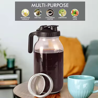 32oz 64 oz Cafetière à infusion froide Bocal en verre lourd et durable avec filtre en acier inoxydable