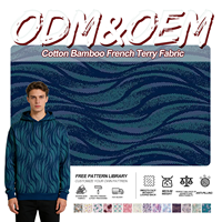Tela de punto jersey estampada al por mayor en bambú y spandex por rollo para suéteres, ropa de casa y sudaderas con capucha - Proveedor de telas para marcas