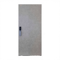 Puertas de Seguridad Invisibles Modernas para Proyectos Hoteleros, Insonorizadas y Resistentes al Viento, de Acero Inoxidable y Aleación de Aluminio Gris, Entrada Oculta para Villas