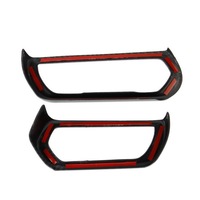 Kit de garnitures de sortie d'air latérales de tableau de bord style fibre de carbone ABS pour Dodge Charger 2026 - Accessoires de décoration