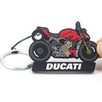 Llavero Personalizado de Silicona PVC con Diseño de Globo de Aire y Logotipo de Motocicleta, Impresión Digital Ecológica, Novedad al por Mayor