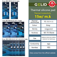 Coussinets droits thermiques 400 Gelid, personnalisés, 12.8 w/m.k, 0.75mm, 2mm, transfert thermique, tampon en Silicone, refroidissement électrique, feuille Gpu, Cpu