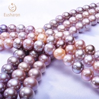 Collier de perles d'eau douce naturelles Edison vintage et de couleur rose et lavande de 12 à 14 mm en gros, provenant de Chine
