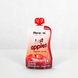 Sachet de compote réutilisable en plastique personnalisé avec bec verseur pour aliments pour bébés, confiture, purée, emballage - Product Image 2