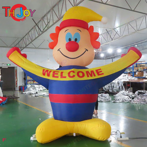 3m de altura gigante inflable bienvenida Joker dibujos animados <span class=keywords><strong>con</strong></span> luz LED colorido globo de payaso para eventos de publicidad al aire libre - Product Image 2