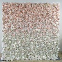 O-W012 Прямая продажа с фабрики с цветочными стенами x 8ft Roll up ткань с цветочным принтом в виде кирпичной стены Высокое качество искусственные цветы стены