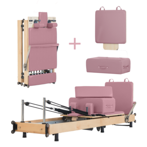Smart Reformer <strong>Mini</strong> Commercial pink oak Wood Portable Home <strong>Cama</strong> De Bed Foldable Pilates Reformer - Product Image 1
