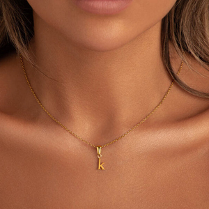 Collar de cadena fina con inicial, joyería minimalista personalizada, 26 letras chapadas en oro de acero inoxidable - Product Image 2