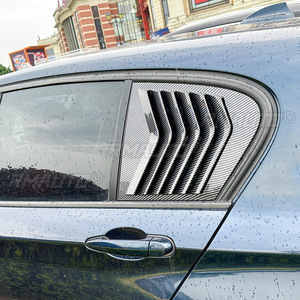 Glossy Black/Carbon Look Car Rear <b>Window</b> Shutter <b>Cover</b> Trim <b>Window</b> Louver Side Vent Trim for BMW 1Series F20 118i 120i 2011-2019 - Product Image 4