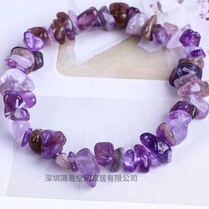 Großhandel Naturstein Kristall Perlen Armband für Frauen Beliebte unregelmäßige kleine gebrochene Stein Amethyst Armband - Product Image 4