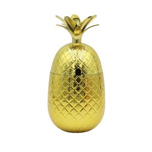 <b>novelty</b> cups 16OZ Gold Pineapple Tumbler with Stretched Straw Hawaiian <b>Party</b> Cups for Cocktail <b>Party</b> Decorations Made In Vietnam - Product Image 4