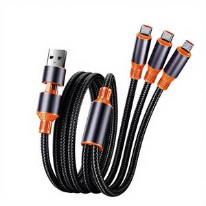 Cavo di Ricarica Multifunzione <span class=keywords><strong>3</strong></span> in <span class=keywords><strong>2</strong></span> da 100W, Type-C a Type-C, 1,2m, Cavo di Ricarica Super Veloce, Cavo Dati Intrecciato - Product Image 1