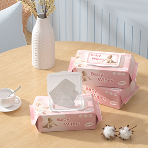 Tisu Basah Bayi Lembut Perawatan Sehat dan Aman 99,9% Air, Warna Pink Muda, 80 Lembar, Harga Grosir Pabrik OEM - Product Image 1